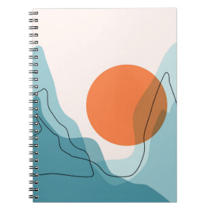 Carnet Paysage de montagne Abstrait, paysage plat ba