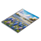 Carnet Paysage de prairie de bleuets du Texas (Côté gauche)