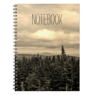 Carnet Paysage de sépia du modèle des textes
