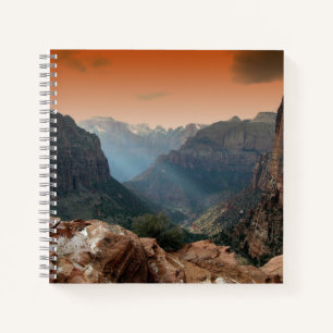 Carnet Paysage des montagnes du parc national Zion