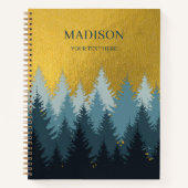 Carnet Paysage d'or des arbres forestiers (Devant)