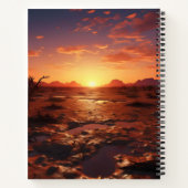 Carnet Paysage du désert du coucher du soleil (Dos)