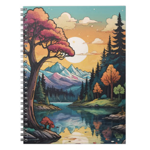 Carnet Paysage ensoleillé enchanté Lakeside Serenity