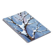 Carnet Paysage hivernal Branches d'arbre enneigées Peinte (Côté Droit)