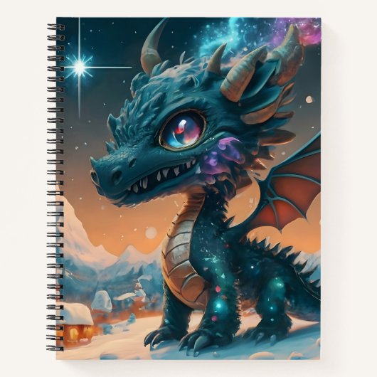 Carnet Paysage hivernal de Chibi Dragon mystique (Devant)