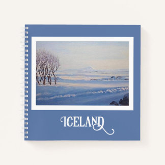 Carnet Paysage hivernal islandais art de Pola.B.Alex