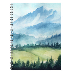 Carnet Paysage montagnard, aquarelle illustration artisti