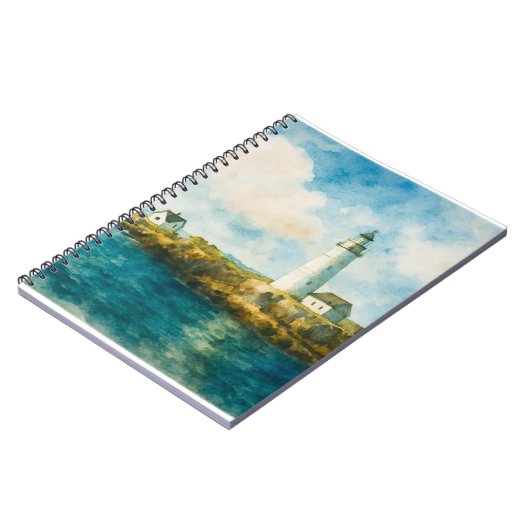 Carnet Paysage océanique côtier - Ciel bleu et Rive roche (Côté gauche)