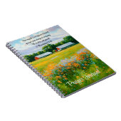 Carnet Paysage paisible Fleurs Foi La Bible Verse (Côté Droit)