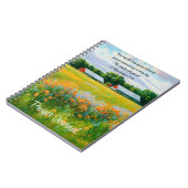 Carnet Paysage paisible Fleurs Foi La Bible Verse (Côté gauche)