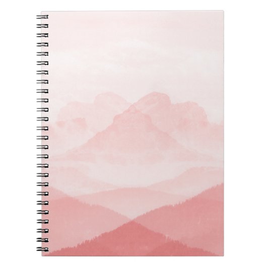 Carnet Paysage rose romantique Sérénité (Devant)