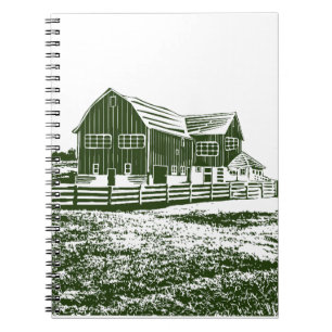 Carnet Paysage rural maison de ferme de style coupe