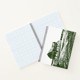 Carnet Paysage rural maison de ferme de style coupe