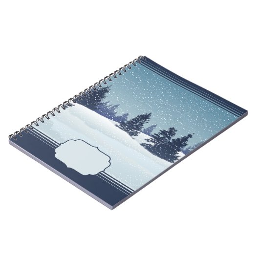 Carnet Paysage Snowy Blue (Côté gauche)