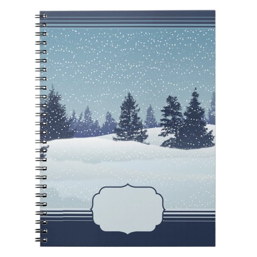 Carnet Paysage Snowy Blue (Devant)