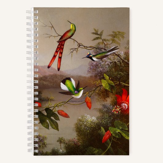 Carnet Paysage tropical avec dix colibris (Recto)