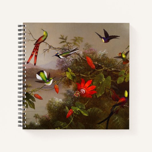 Carnet Paysage tropical avec dix colibris (Devant)
