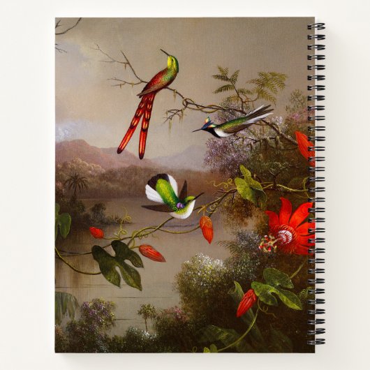Carnet Paysage tropical avec dix colibris (Dos)