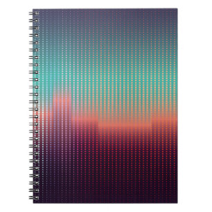 Carnet Paysage urbain numérique, carrés colorés.