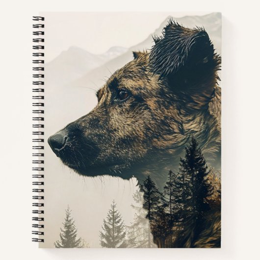 Carnet paysager de la forêt de chiens rustiques (Devant)