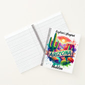 Carnet Paysages vibrants de l'Arizona avec cactus au couc (Intérieur)