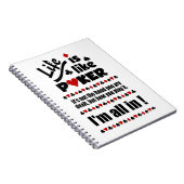 Carnet PC portable personnalisé LIFE LIKE POKER (Côté Droit)