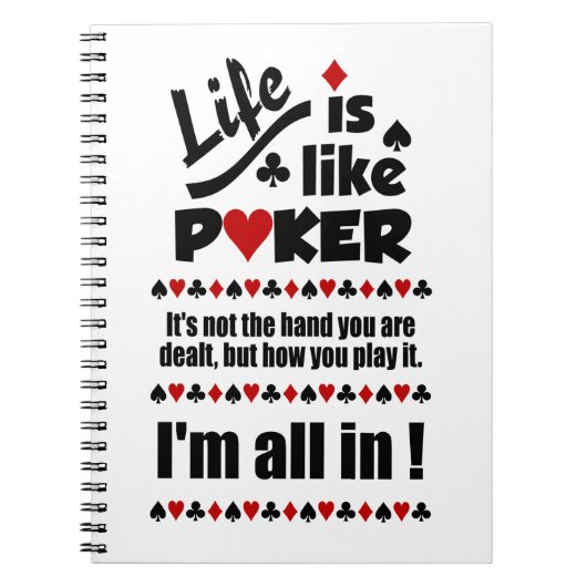 Carnet PC portable personnalisé LIFE LIKE POKER (Devant)