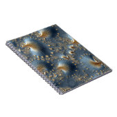 Carnet PC portable ultra-bleu et Gold abstrait (Côté Droit)