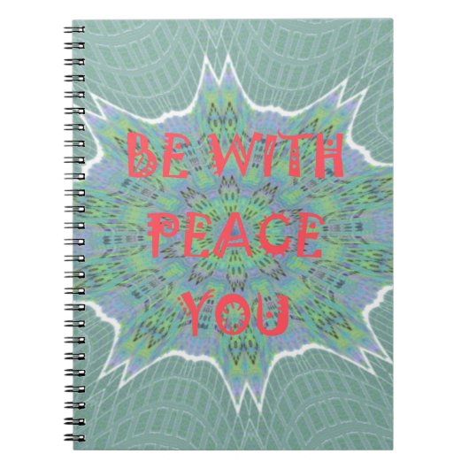 Carnet Peace Be With You Inspirational Graphic Art Text (Devant)