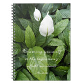 Carnet Peace Lily Aristote Philosophie Sagesse Quotee (Devant)
