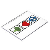 Carnet Peace Love and Broccoli Spiral Bound (Côté gauche)
