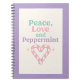 Carnet Peace, Love and Peppermint (Devant)