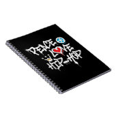 Carnet Peace Love Hip hop Dancing (Côté Droit)