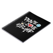 Carnet Peace Love Hip hop Dancing (Côté gauche)