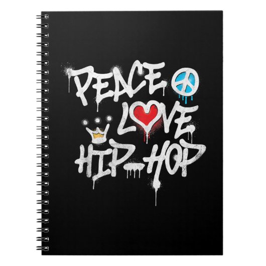 Carnet Peace Love Hip hop Dancing (Devant)