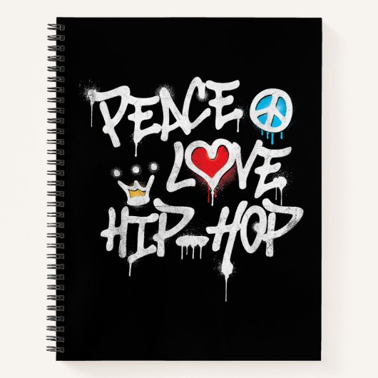 Carnet Peace Love Hip hop Dancing (Devant)