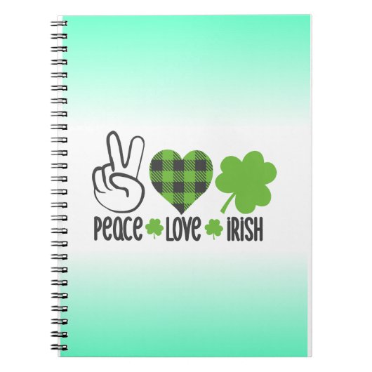 Carnet Peace Love Irish-60682 (Devant)