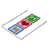 Carnet Peace Love Llamas (Côté gauche)