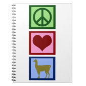 Carnet Peace Love Llamas (Devant)