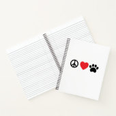 Carnet Peace Love Paw (Intérieur)