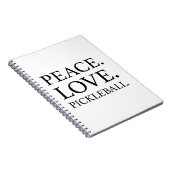Carnet Peace Love Pickleball (Côté Droit)