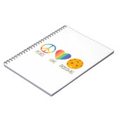 Carnet Peace Love Pickleball (Côté gauche)