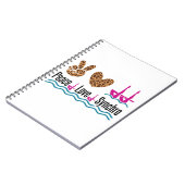 Carnet Peace Love Synchro Synchronisé Natation Artistique (Côté gauche)