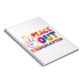 Carnet Peace Out Kindergarten Tie Dye Dernier Jour De L'É (Côté Droit)