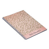 Carnet Peach Blush Parties scintillant rose Empreinte de (Côté Droit)