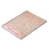 Carnet Peach Blush Parties scintillant rose Empreinte de (Côté gauche)