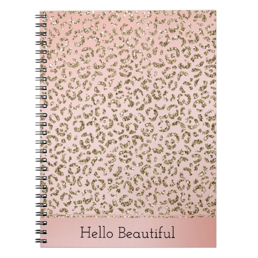Carnet Peach Blush Parties scintillant rose Empreinte de (Devant)