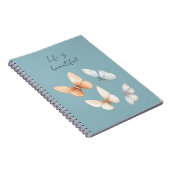 Carnet Peach Chic Blue Butterflies  (Côté Droit)