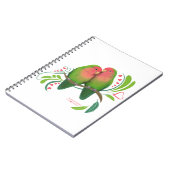 Carnet Peach Faced Inséparables (Côté gauche)