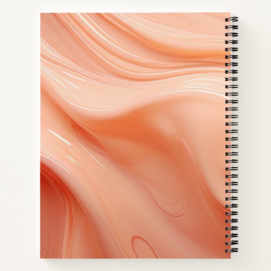 Carnet Peach fuzz liquide abstrait (Dos)